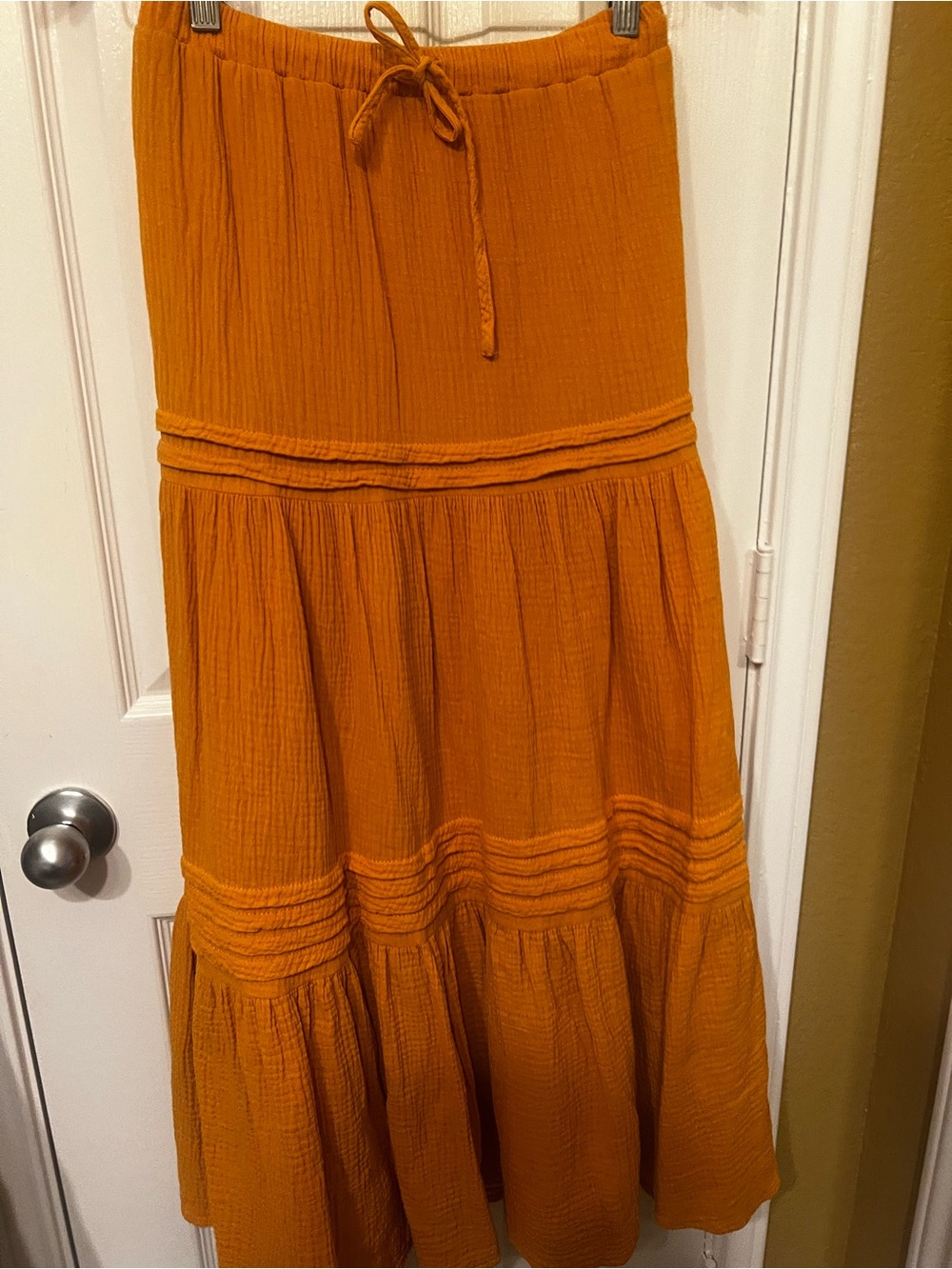 Charlie Holiday Monica Tiered Maxi Skirt – Orange Sorbet | XS ✨